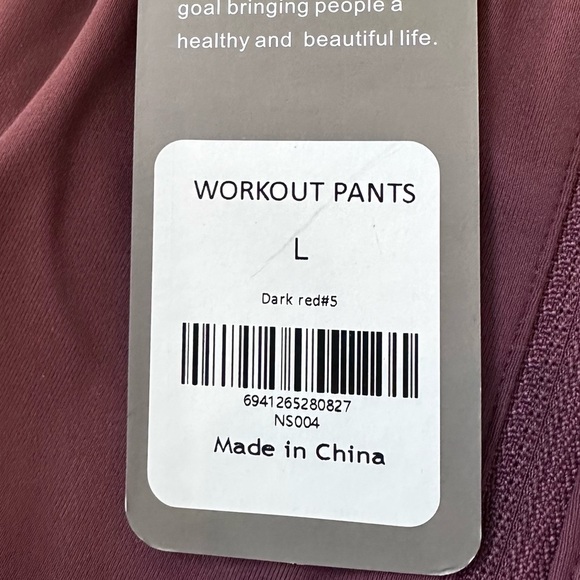 CRZ YOGA Men’s Workout Pants Joggers Sweatpants Dark Red #5 Size L Large - Picture 7 of 7